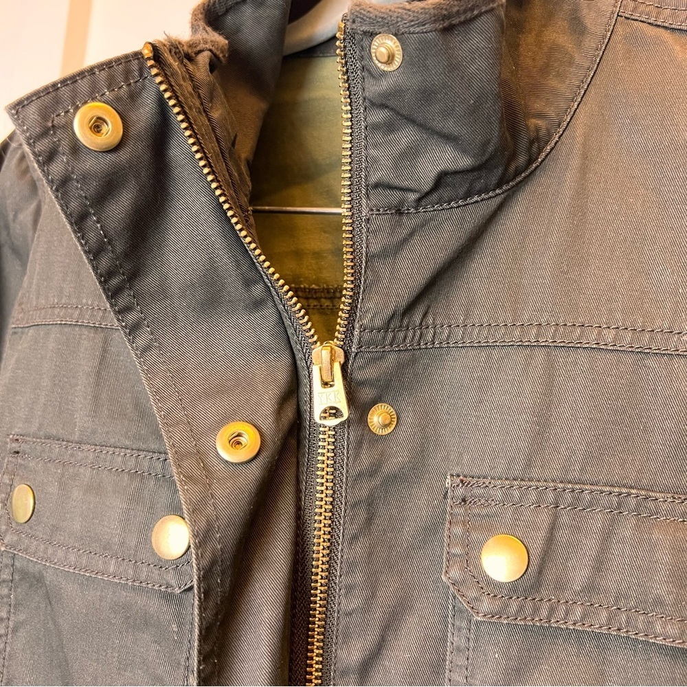 J. Crew Boyfriend Field Jacket Relaxed Fit Size XS Green Military Bella Swan y2k - Picture 3 of 8